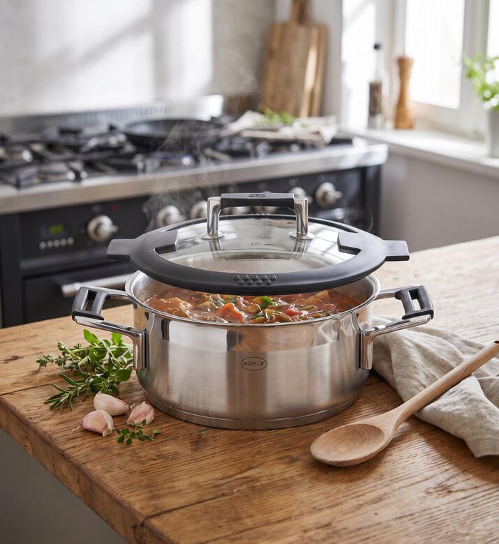 Rosle Silence Pro Lidded Low Casserole, Model View