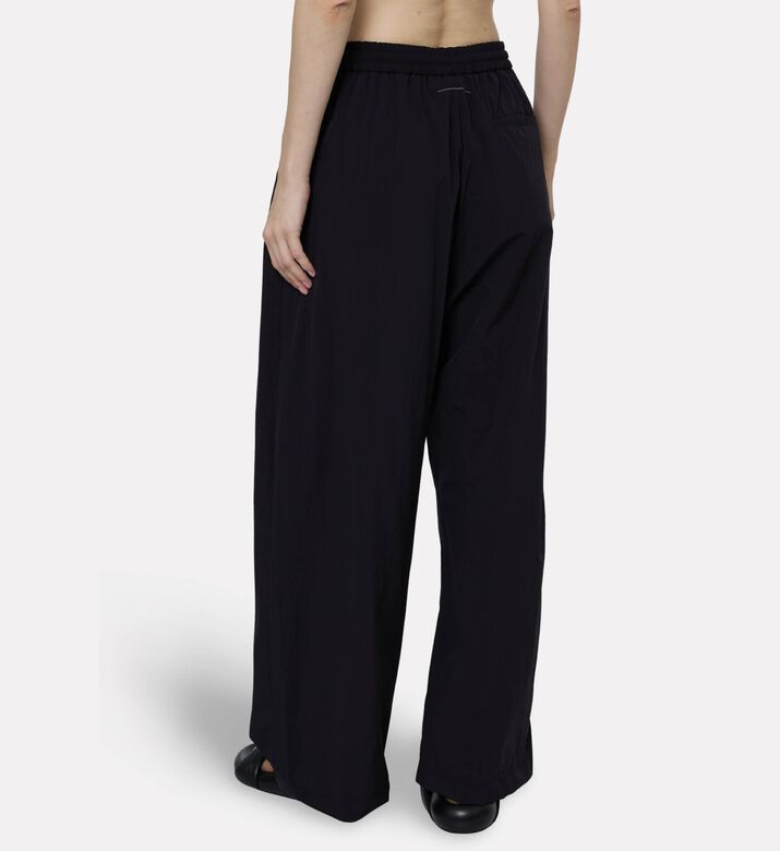 MM6 Elastic Waistband Wide-leg Pants, Model View