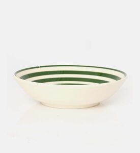 Easy Life Hand-painted Ceramic Soup Plate, Green, Packshot View