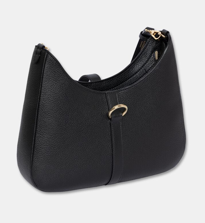 Strathberry Kite Fine Grain Leather Sling Bag, Black, Packshot View