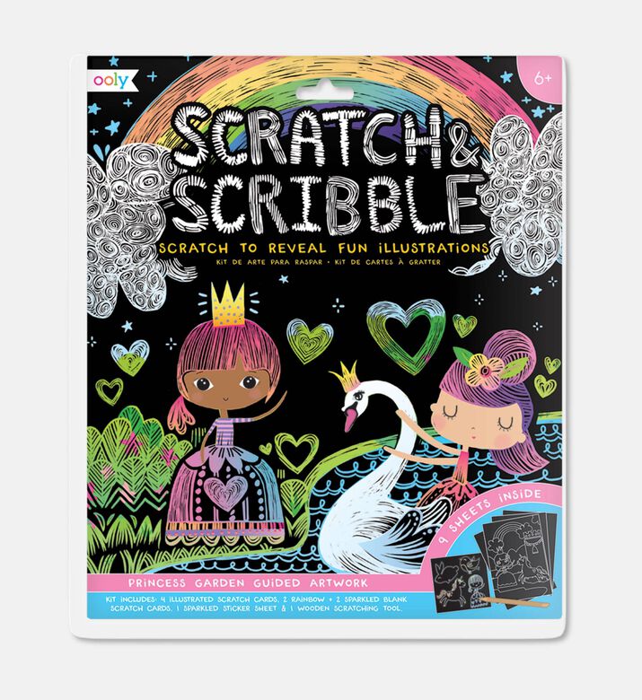 Ooly Scratch Scrbl Princess Garden, Packshot View