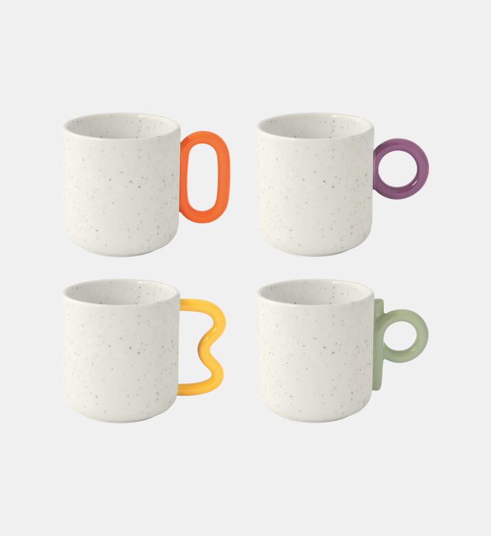 Porcelain Colored Handles Mugs Gift Box