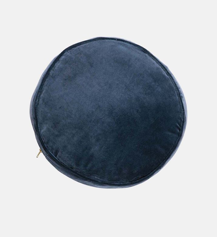 Home Deco and More Feona Velvet Round Filled And Vaccumed Cushion, Dark-blue, Packshot View Home Deco and More Feona Velvet Round Filled And Vaccumed Cushion, Dark-blue, Packshot View