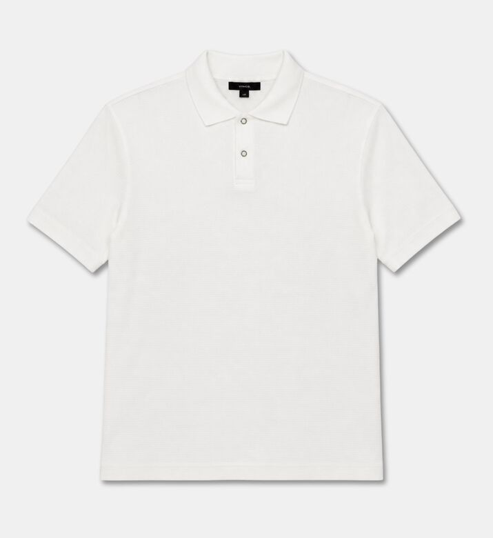 Vince Classic Short-sleeve Polo Shirt, Off-white, L, Packshot View
