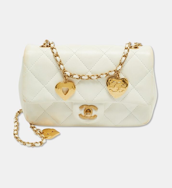 Chanel Preowned Chanel Heart Charm Classic New Mini Quilted Flap Bag, Packshot View