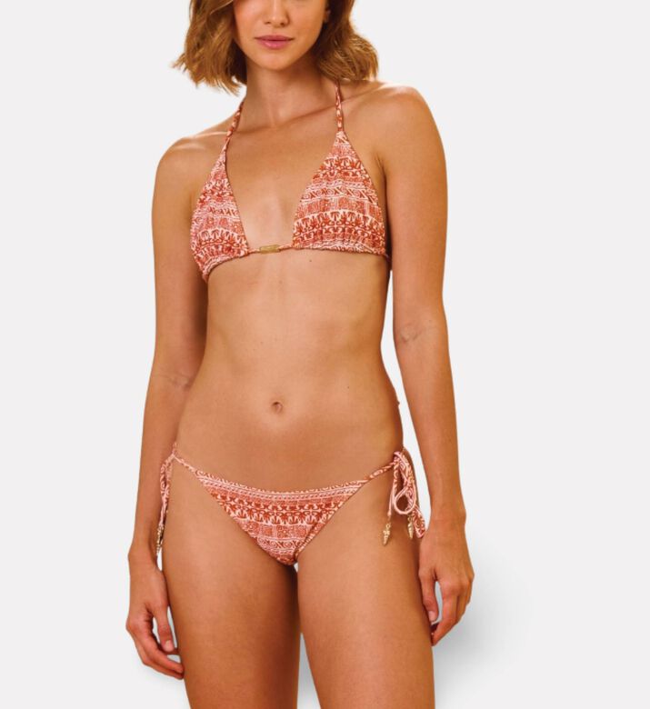Blueman Tie-side Printed Bikini Bottom, Model View