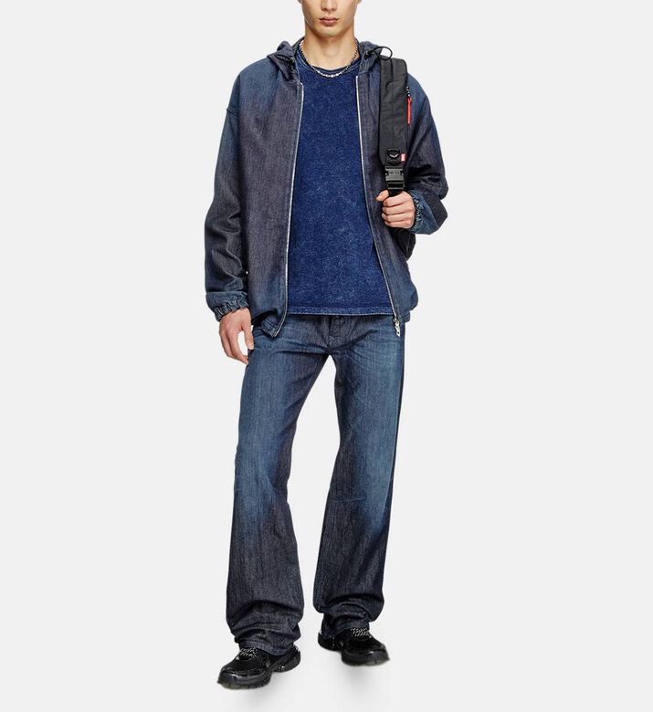 T-adjind Denim-like Marble Wash T-shirt