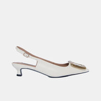 Low Heel Slingback Pumps