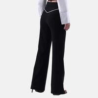 Boot Cut Crystal Crepe Trousers