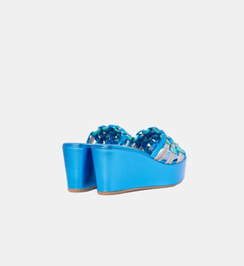 Baldinini Glittering Wedge Rhinestone Platform Shoes, Blue, Eu-38.5, Packshot View Baldinini Glittering Wedge Rhinestone Platform Shoes, Blue, Eu-38.5, Packshot View