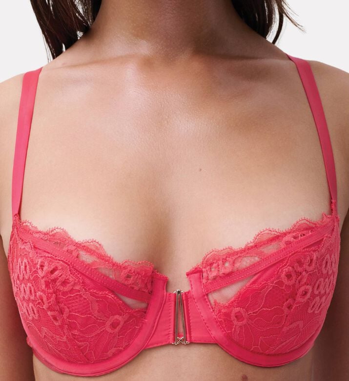 Chantelle Floral Lace Balcony Bra, Model View