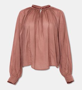 Forte-Forte Bohemian Cotton-silk Voile Blouse, Brown, L, Packshot View