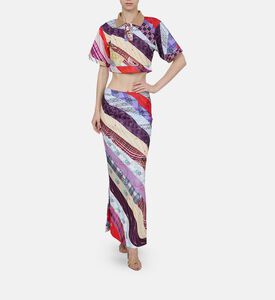 High-waisted Printed Skirt