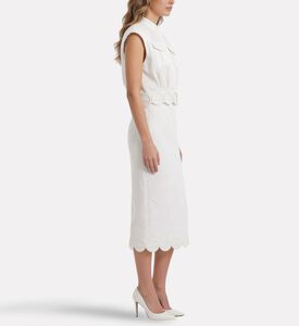 Savanna Skirt Linen, Grey, L, Model View