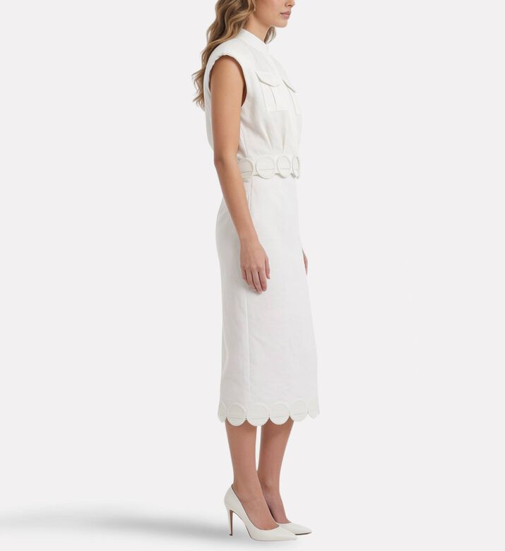 Savanna Skirt Linen, Grey, L, Model View