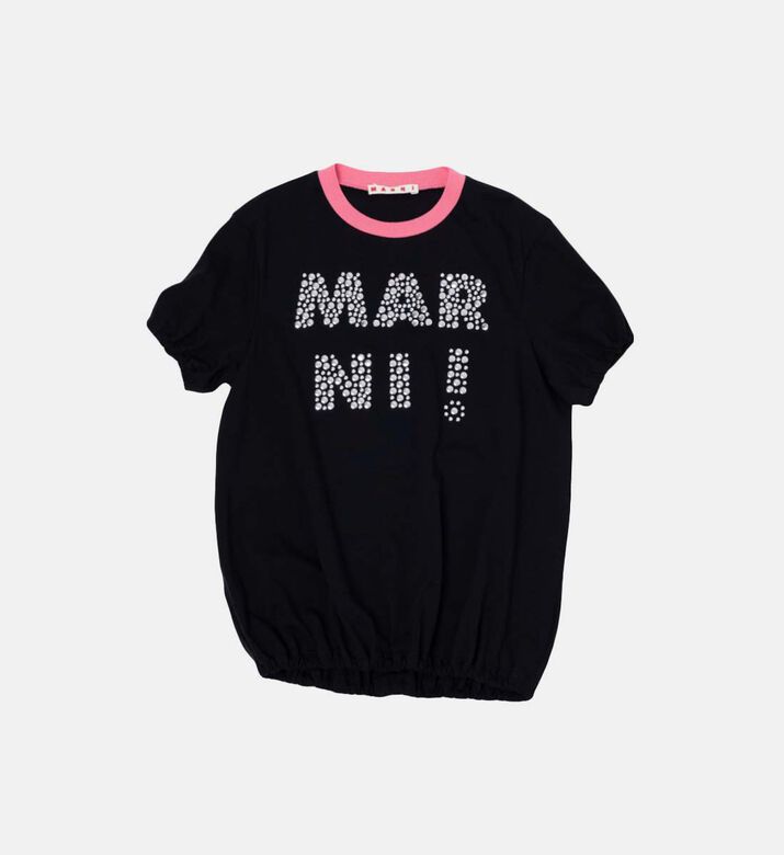 Girl Stud-logo Cotton T-shirt