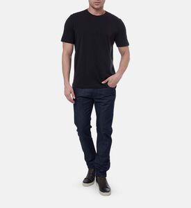 تيشيرت قصير الأكمام قطن بقصة عادية