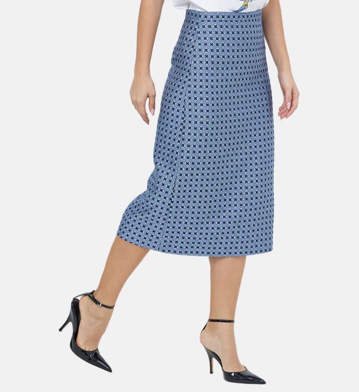 تنورة جاكار متوسطة الطول من جواس