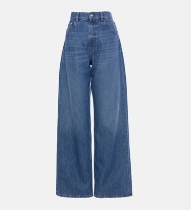 Wide Leg High-waist Denim Jeans