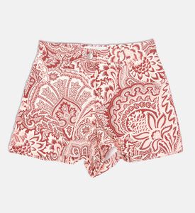 Cotton Paisley-print Straight-fit Shorts