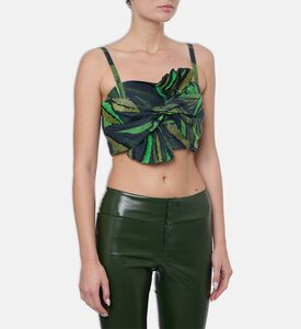 Farm Rio Coconut Tree Flow Crop Top, Model View