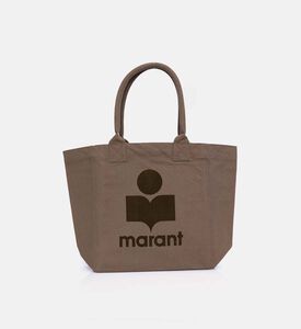 حقيبة كتف منحنية بمقابض علوية رفيعة ومزينة برباط مطرز