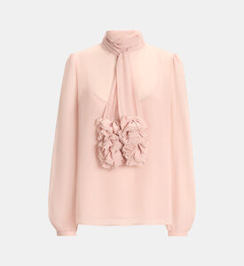 Ruffle Detail Elastic Cuffsshirt