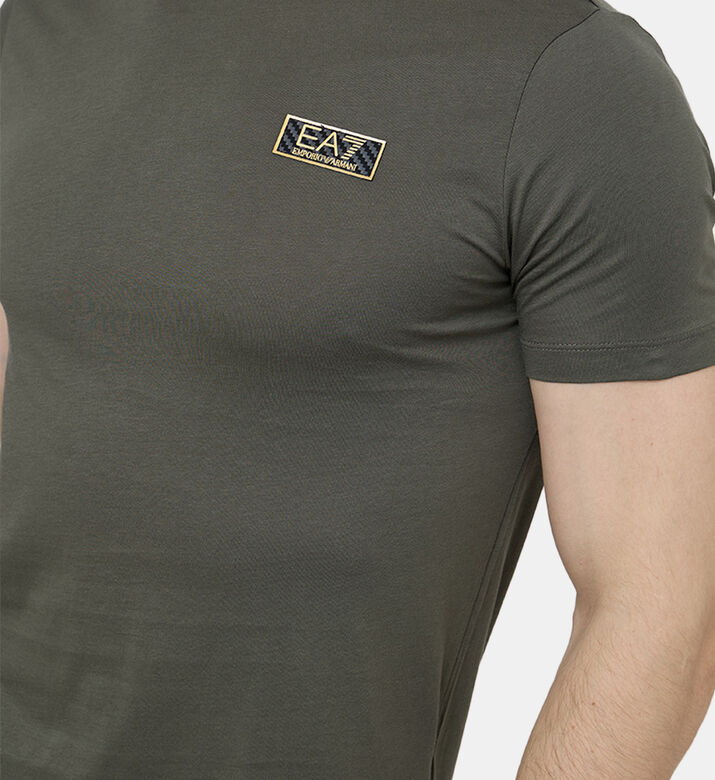 تيشيرت قطن مزين بشعار