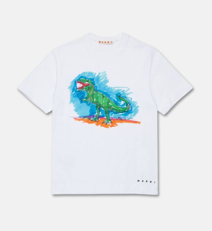 Marni Logo-detail Dinosaur-print T-shirt, Packshot View