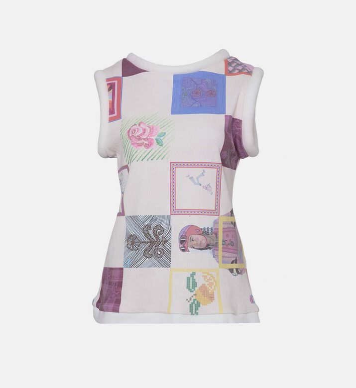 بلوزة جيرسي بطبعة موزاييك