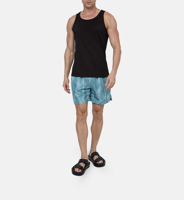 Geometric Print Nylon Shorts