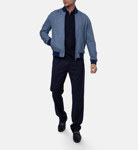 Pal Zileri Full-zip Front Straight-cut Bomber Jacket, Model View