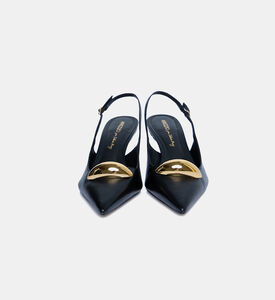 حذاء بحلي ميتاليك كبير الحجم