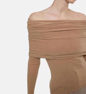 Source Unknown Off-shoulder Long-sleeve Top, Model View