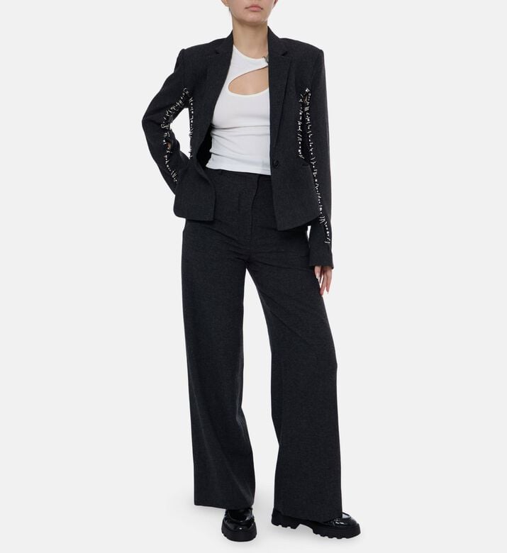 Christopher Esber Wide-leg Button Closure Pants, Model View