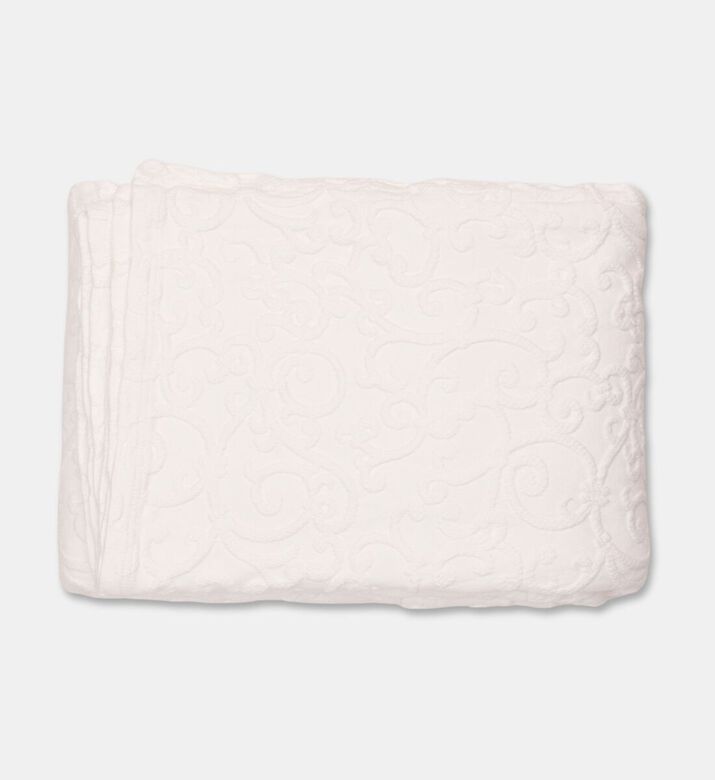 Philipp Plein Rectangular Shape Bed Cover, White, 270x260-cm, Packshot View