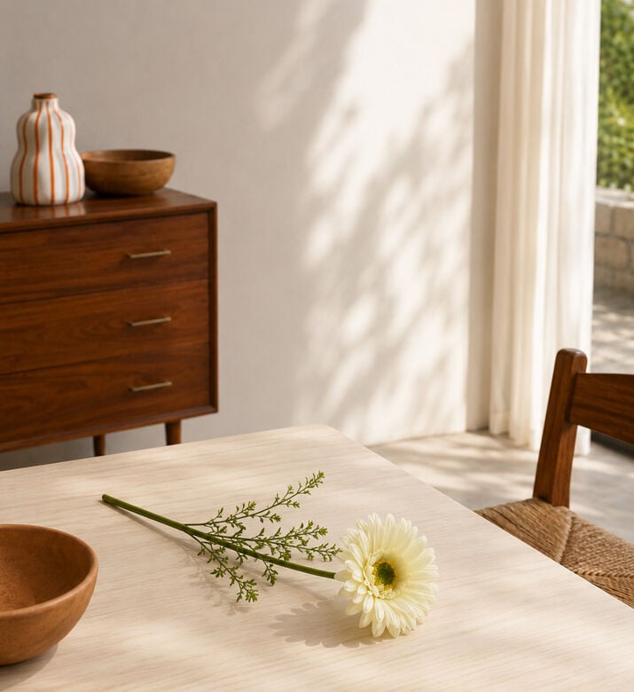 Edg Prix Gerbera Branch, Ivory, Packshot View