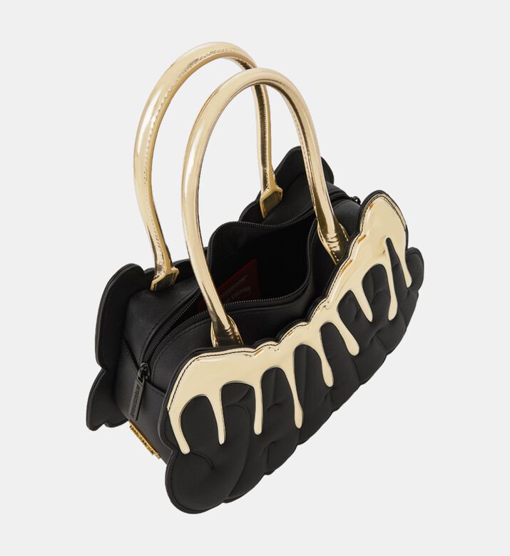 Sprayground Gold Drips Shark Mouth Handbag, Packshot View
