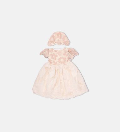 Embroidered Flower Short-sleeve Dress