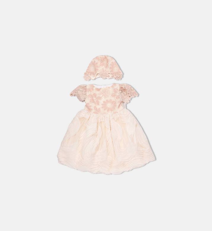 Embroidered Flower Short-sleeve Dress