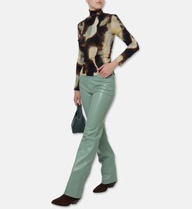 Nanushka Jacoba Faux Leather Wide-leg Trousers, Model View
