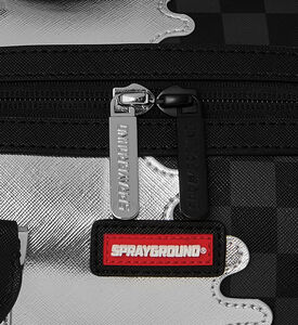 Sprayground Silver Side Drip Luxury Tote, Packshot View