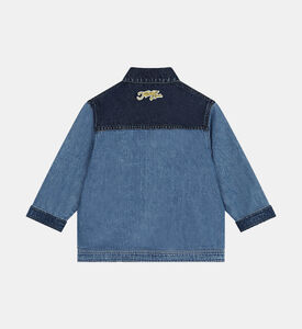 جاكيت دنيم بياقة متباينة