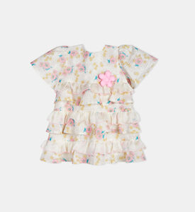 Floral Flared Tulle Midi Dress Floral Flared Tulle Midi Dress