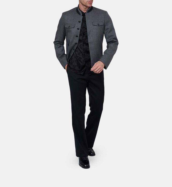 بنطال صوف بساق مستقيمة