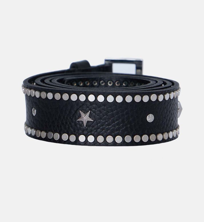 Starlight Leather Metallic Studs Belt