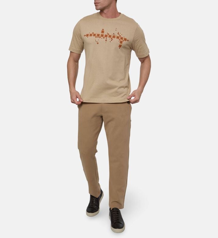 Pal Zileri Chest-print Short-sleeve T-shirt, Model View