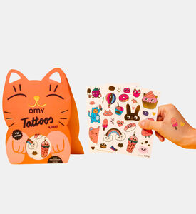 مجموعة ملصقات وشم مؤقتة كاواي