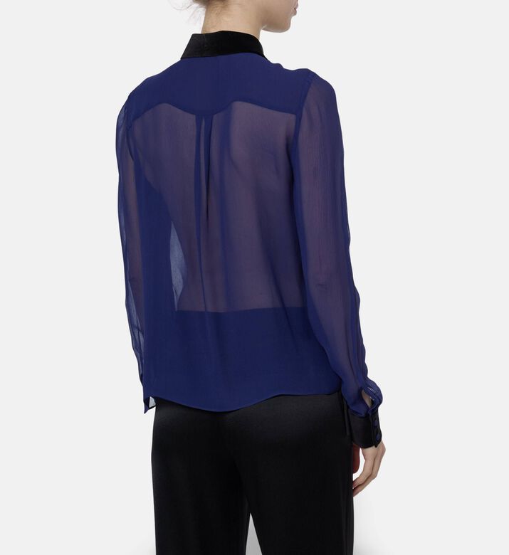 Alice and Olivia Button Closure Long-sleeve Shirt, Model View