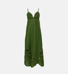 Cut-out V-neck Sleeveless Dress